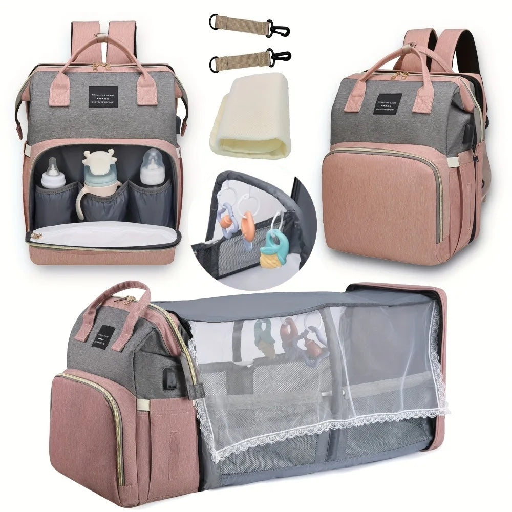 2-in-1 Baby Bag/Travel Cot